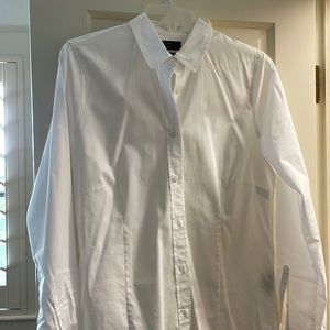 White J.Crew oxford shirt size 8 curvy
